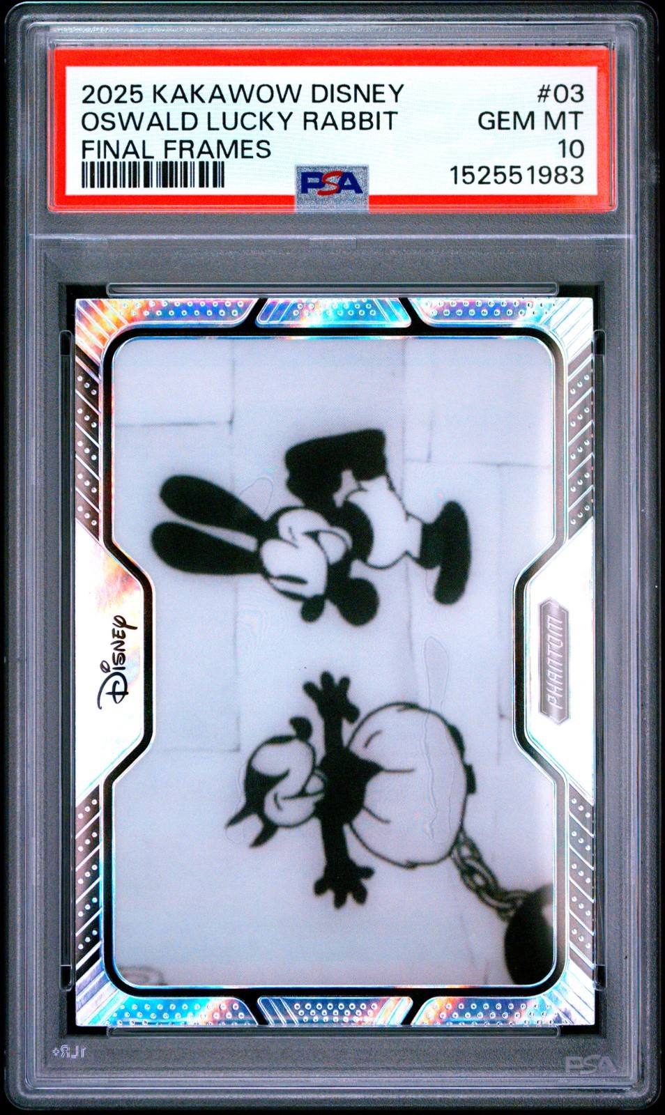 Oswald The Lucky Rabbit – 2025 Kakawow Phantom Disney Final Frames PSA 10