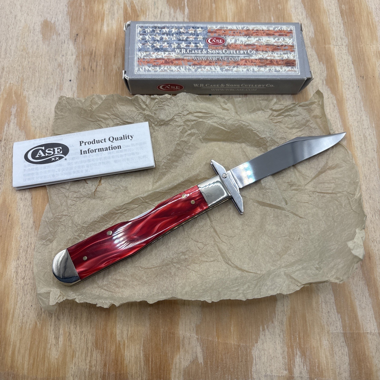 Case XX 2018 10111 1/2L Red Pearl Cheetah Knife – New Original Box