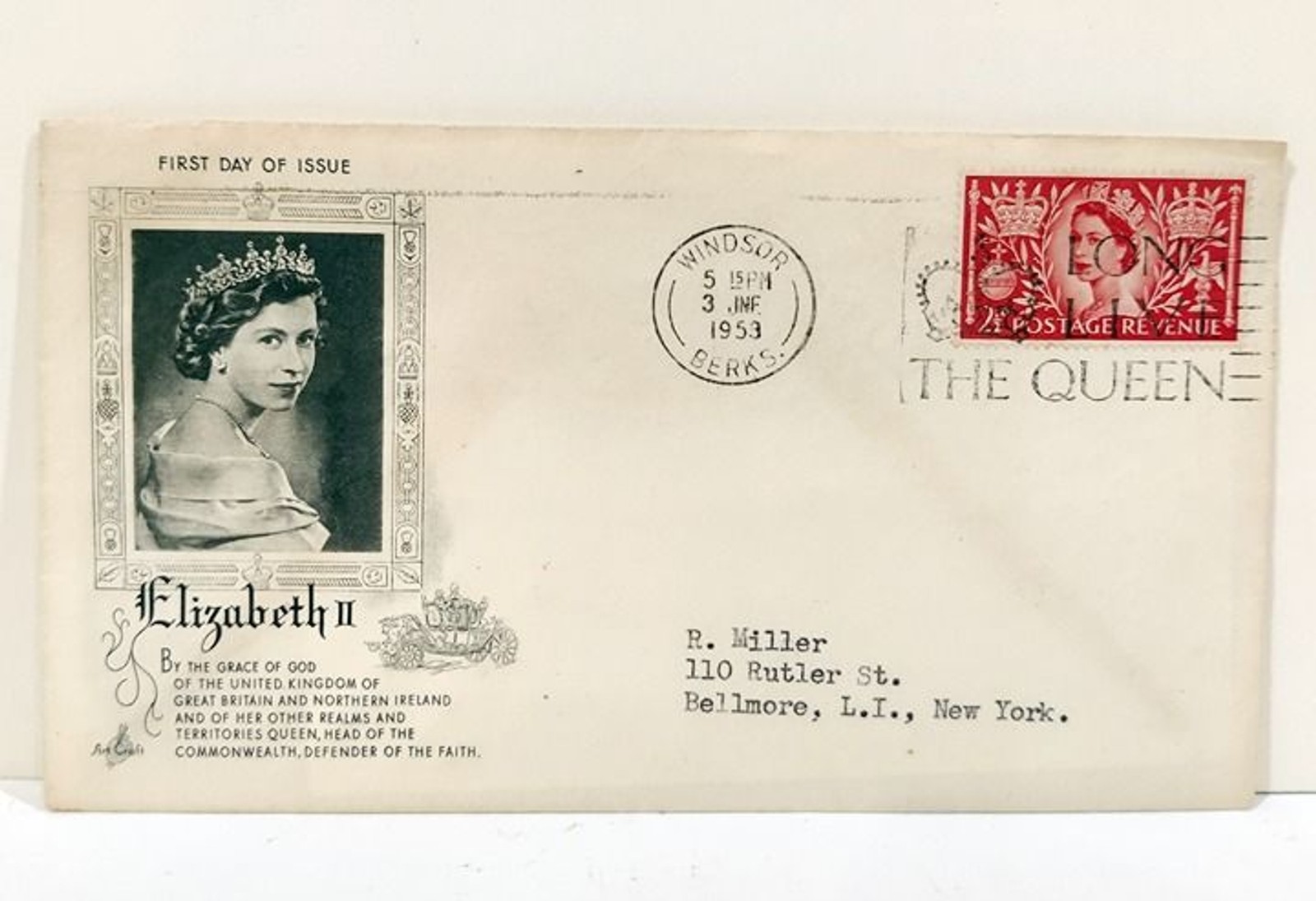Queen Elizabeth Coronation First Day Cover 1953 and Silver Jubilee Mug – 1977