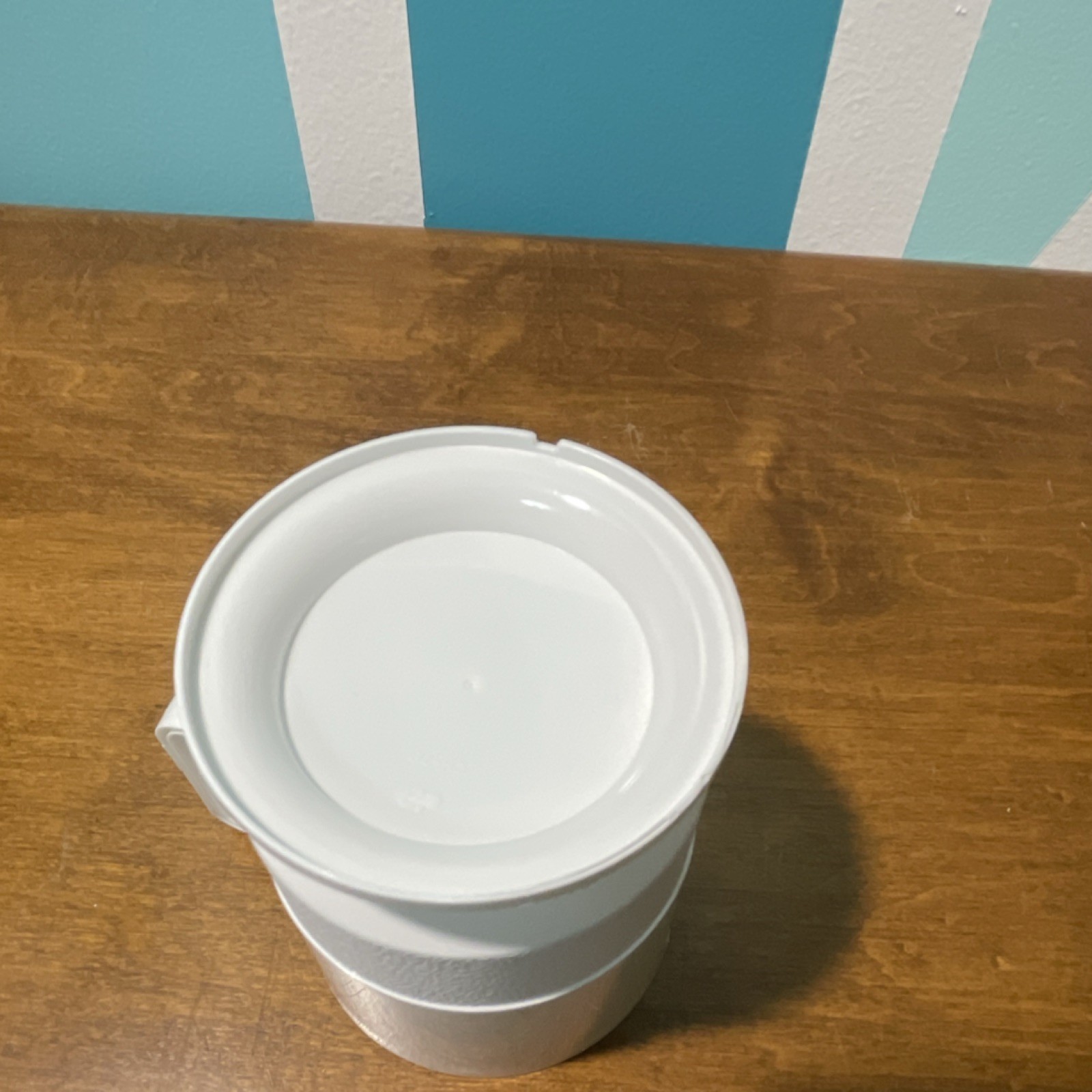 Amtrak White Dinnerware Set w/ Blue Rim/Stripe Logo Plates Bowls Cup Plastic