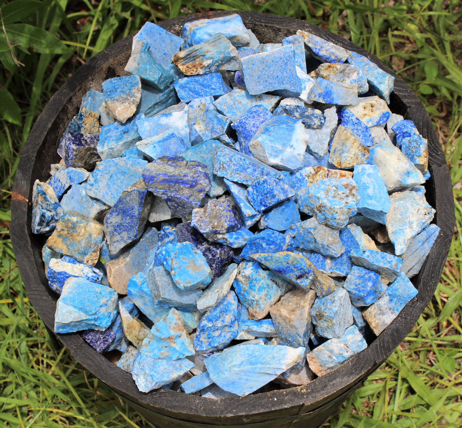 3 LARGE Rough Lapis Lazuli Chunks, 2″ – 3″ (Blue Raw Crystal Gemstone Specimen)