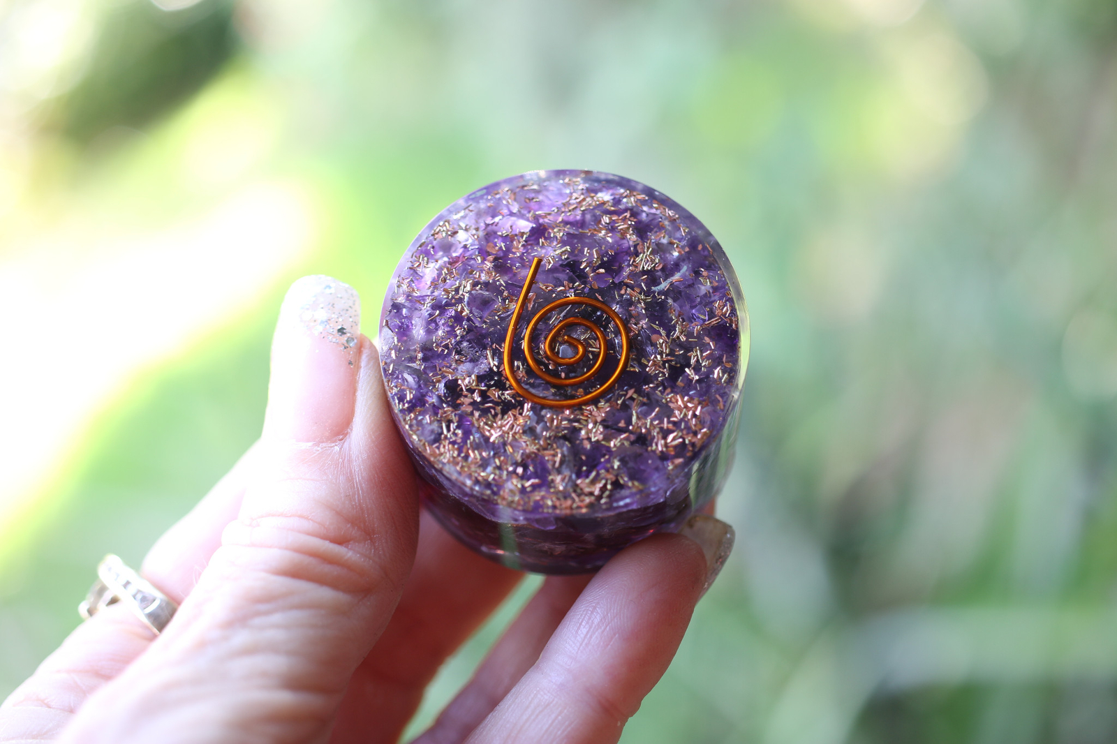Amethyst Orgone Tower Buster 1.75″ EMF Protection Energy Generator