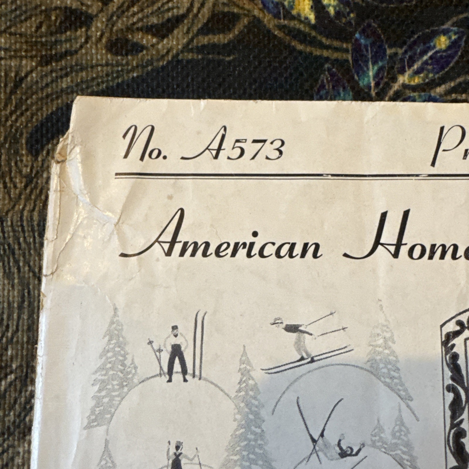 RARE Antique American Home Pattern No A573 Furniture Decoration FF HTF 1940’s