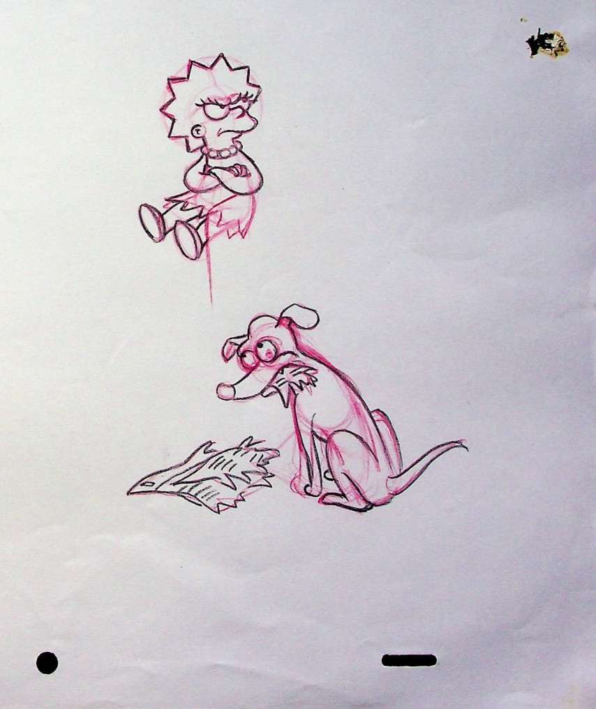 The Simpsons Production Hand Drawn Animation Pencil 20th Century Fox