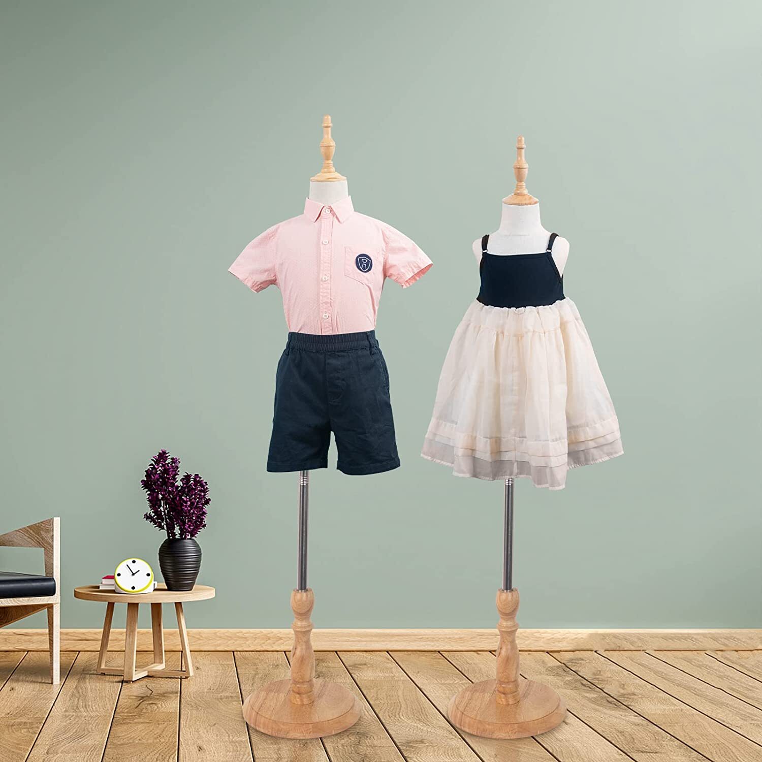 2-3 Years Old Child Mannequin Adjustable Toddler Dress Form Display (Beige)