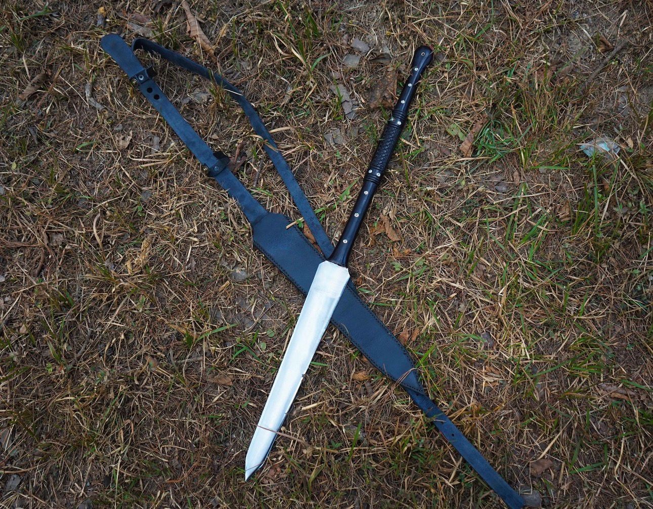 Custom Handmade 5160 Carbon Steel Blade Zulu Iklwa Spear | Hunting Spear Camping