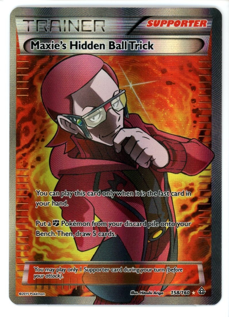 Maxie’s Hidden Ball Trick 158/160 Primal Clash Full Art Pokemon Card
