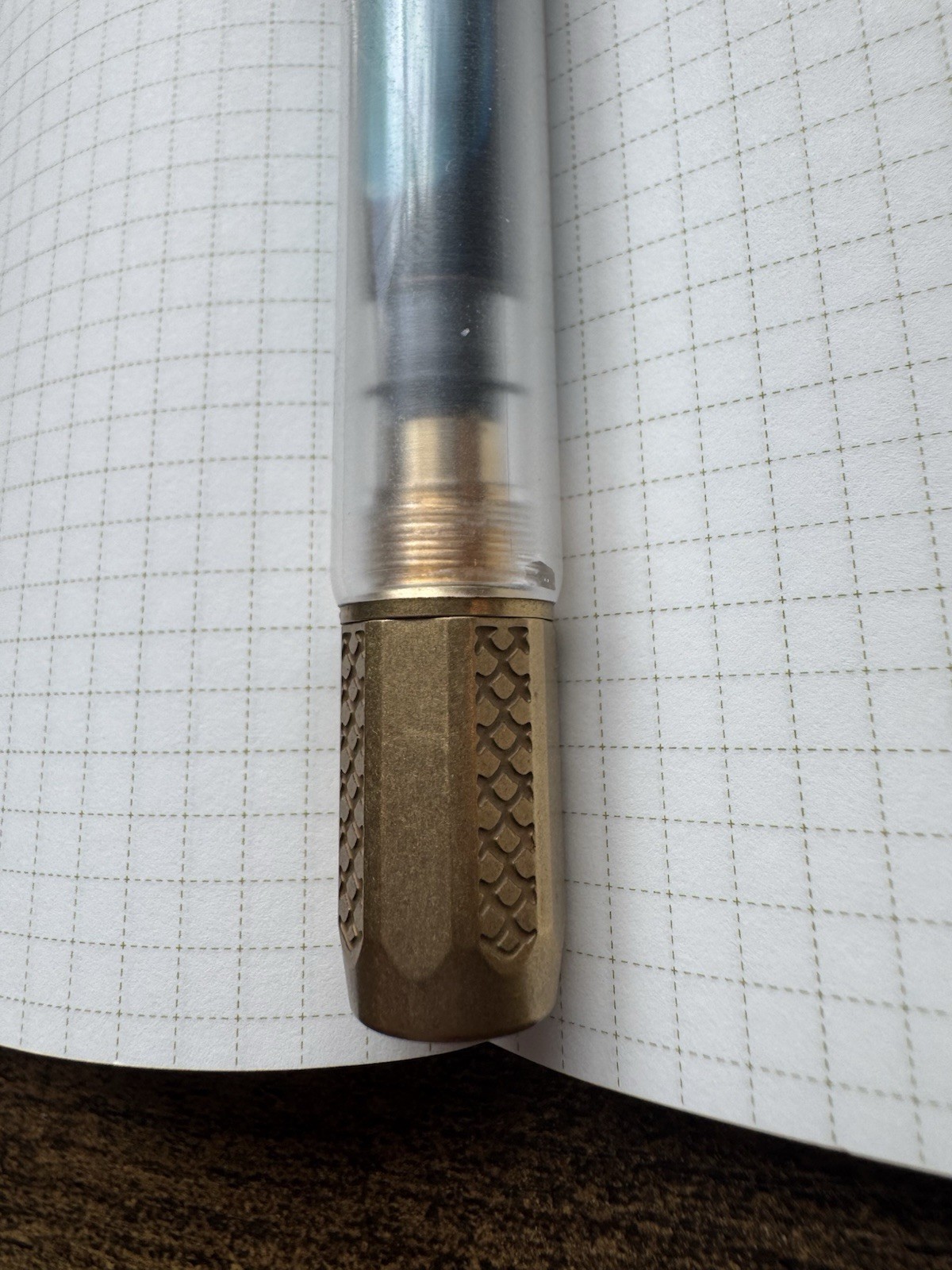Year Of The Dragon, Brass Fountain Pen, Fine Writing International, M Nib + Ink