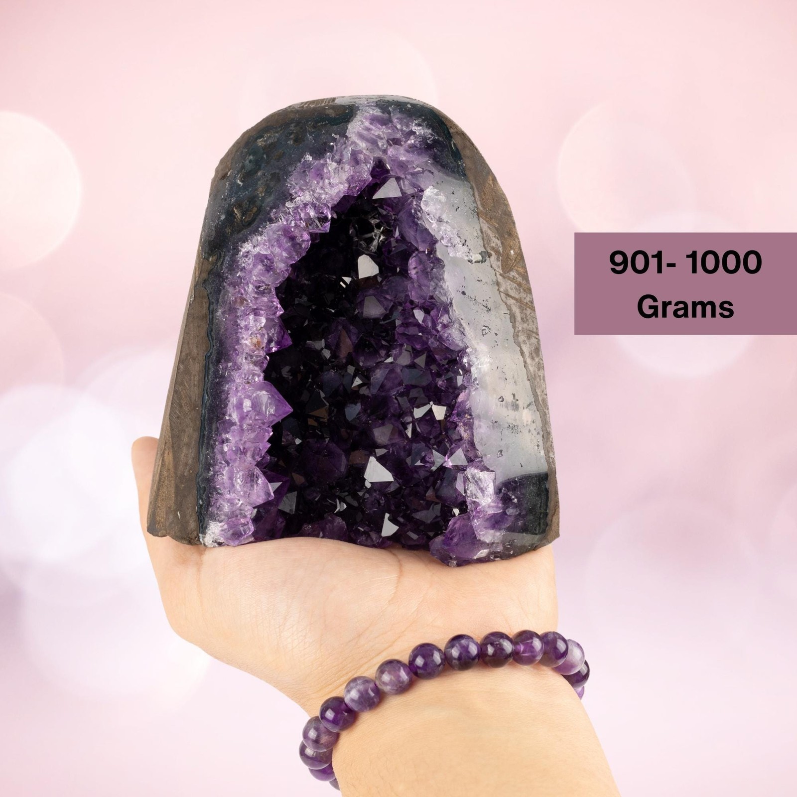 Amethyst Cut Base, „AAA“ Uruguayan Purple Geode Cluster Healing Crystal, 5 sizes
