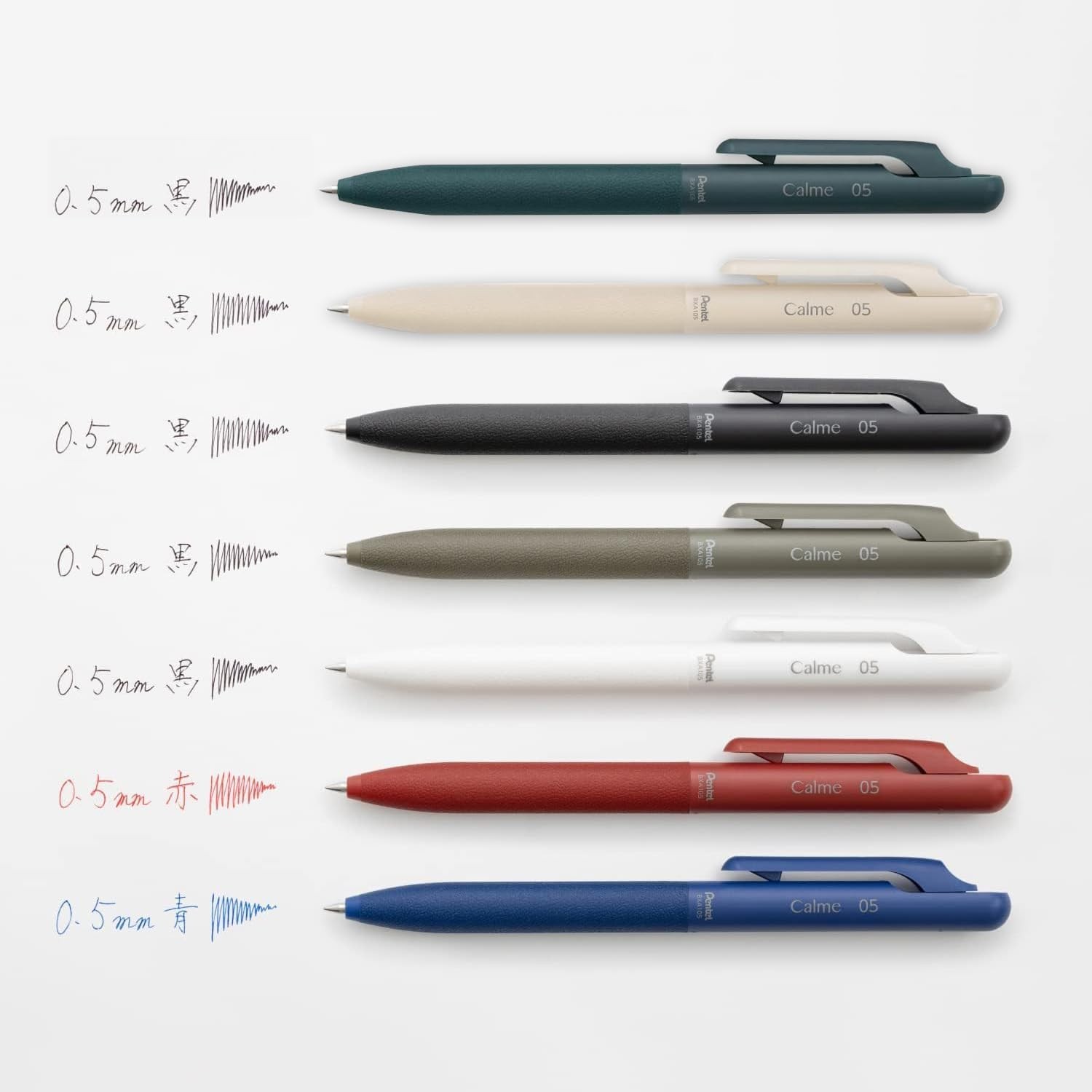 Oil Based Ballpoint Pen, Grayish & White, 0.5mm Tip, 10 Pack