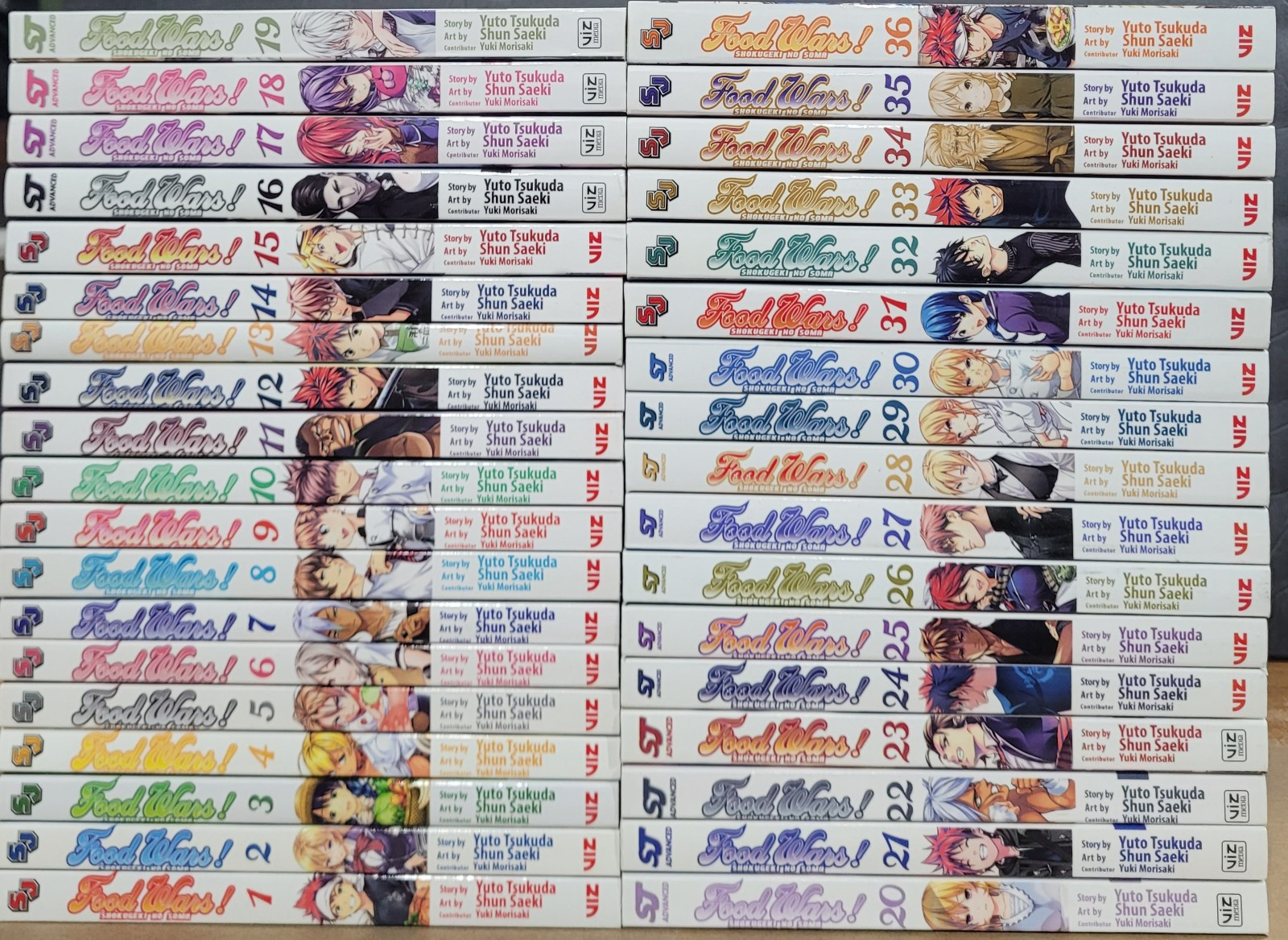 Food Wars Vols 1-36 English Manga Graphic Novel Viz Media 36 Books Complete Set