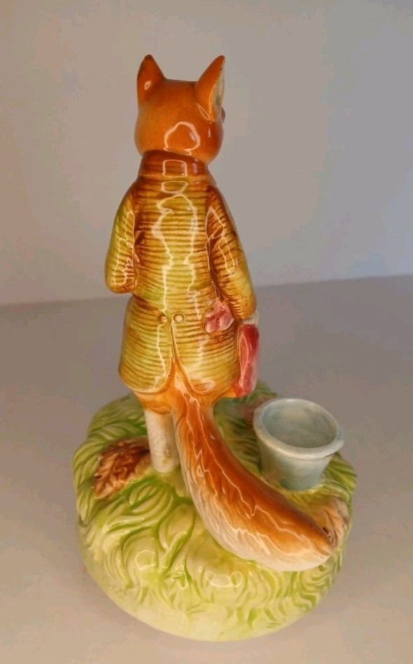 🎵 Schmid Beatrix Potter “Mr. Tod” Music Box – Plays ‚The Entertainer‘ – Japan🎵