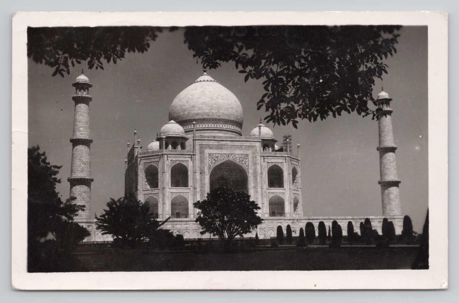 Taj Mahal Agra Tomb of Emperor Shah Jahan India c1956 Postcard