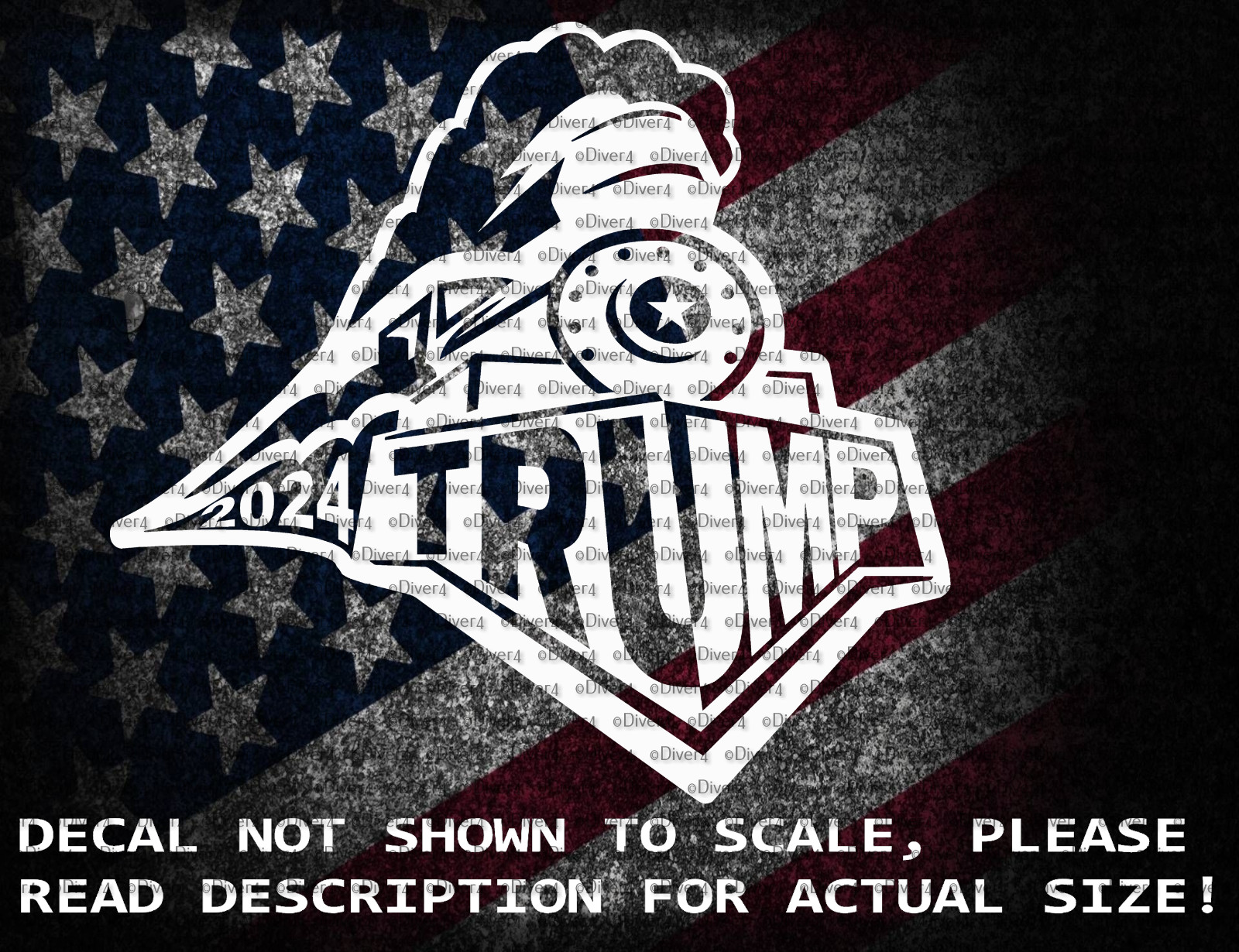 Trump Train 2024 Car Truck Vinyl Decal US Made & Sold Trump 2024