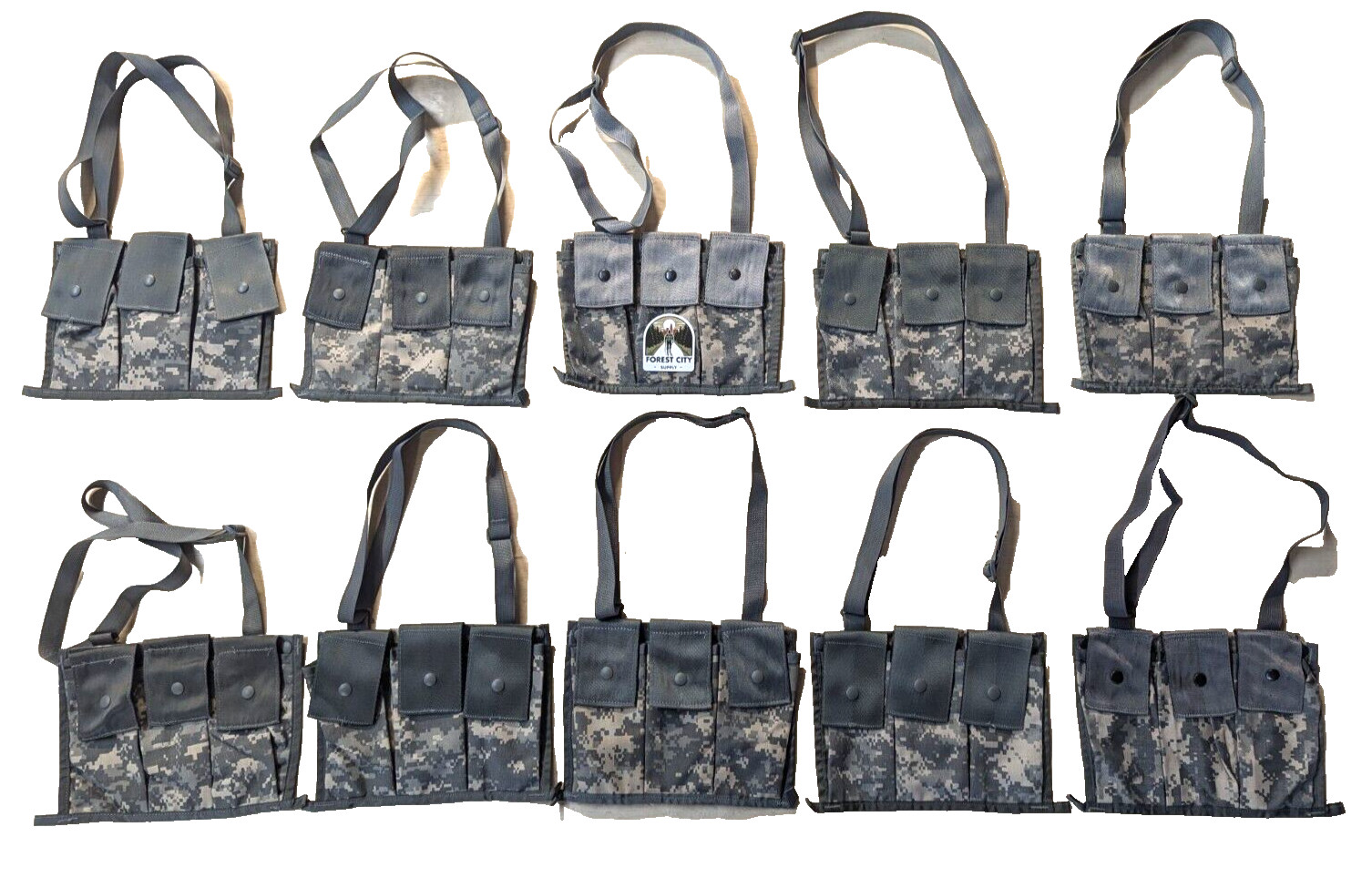 -LOT of 10- Military 6 Magazine Bandoleer MOLLE II Mag Ammunition Pouch w/ Strap