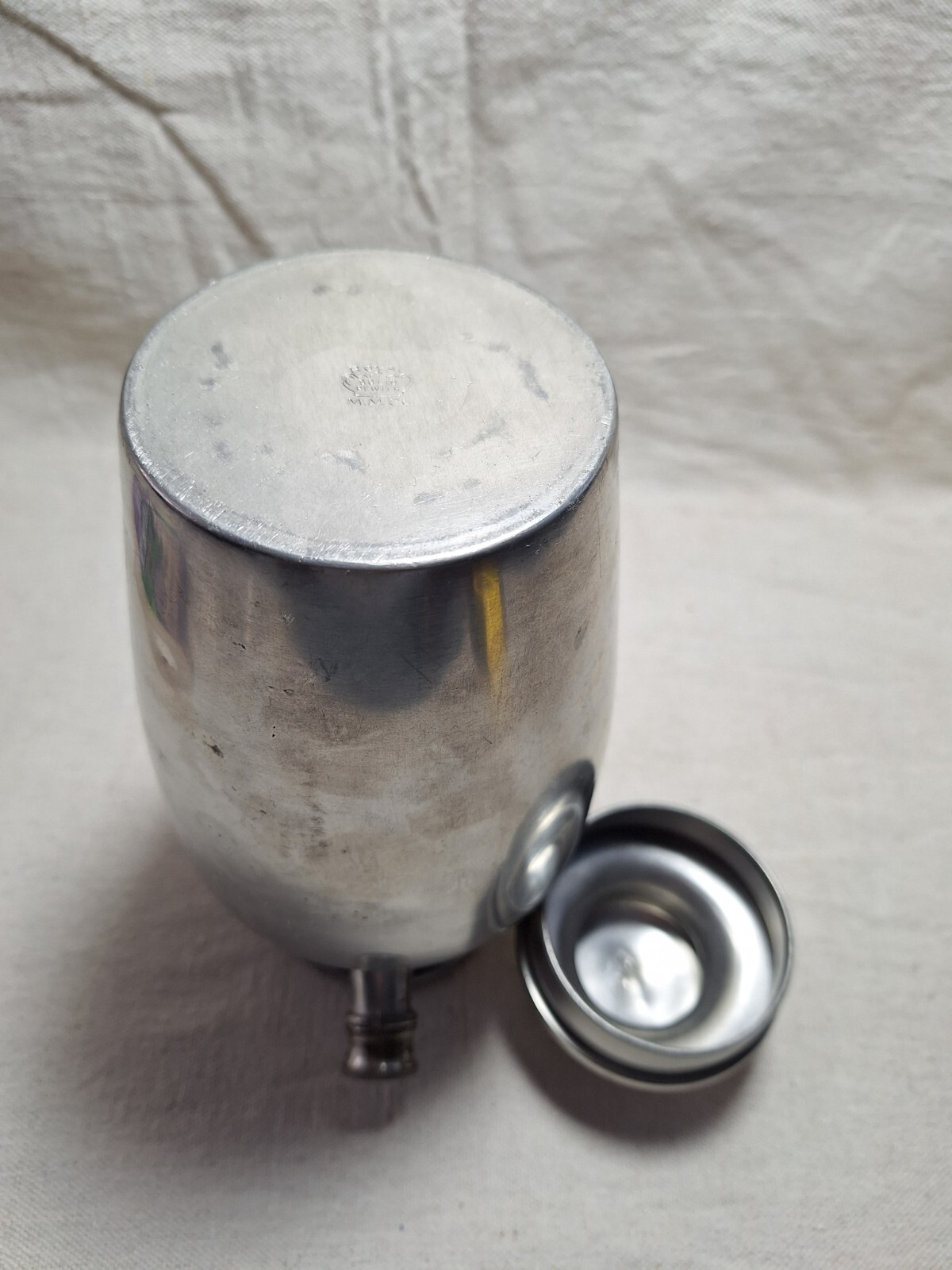 Royal M.M. Co Solid Pewter Edwardian Cocktail Shaker Pitcher Screw Spout & Lid