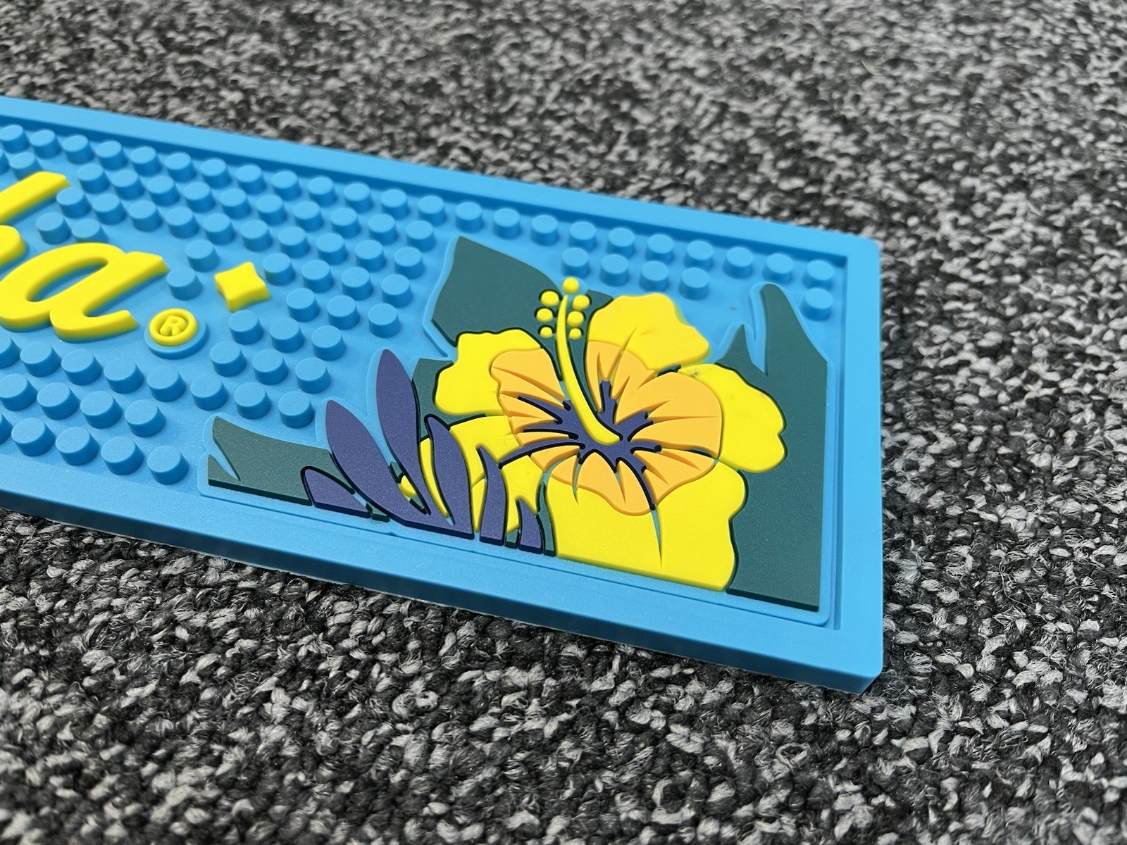 Kona Big Wave Ale Liquid Aloha Rubber Bar Rail Spill Mat 24×3.5” – Brand New!