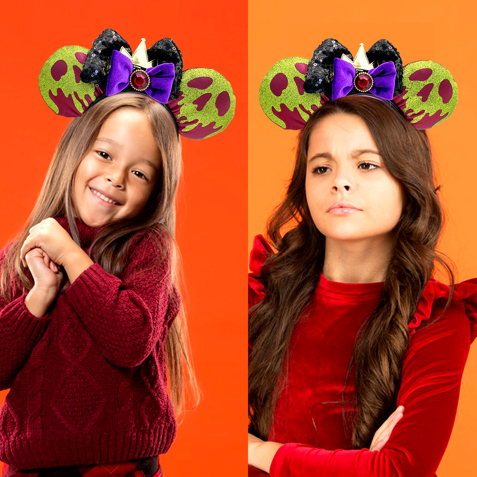 2024 Disney-Park’s Snow White Evil Queen Poison Apple Ear Ears Headband US Stock