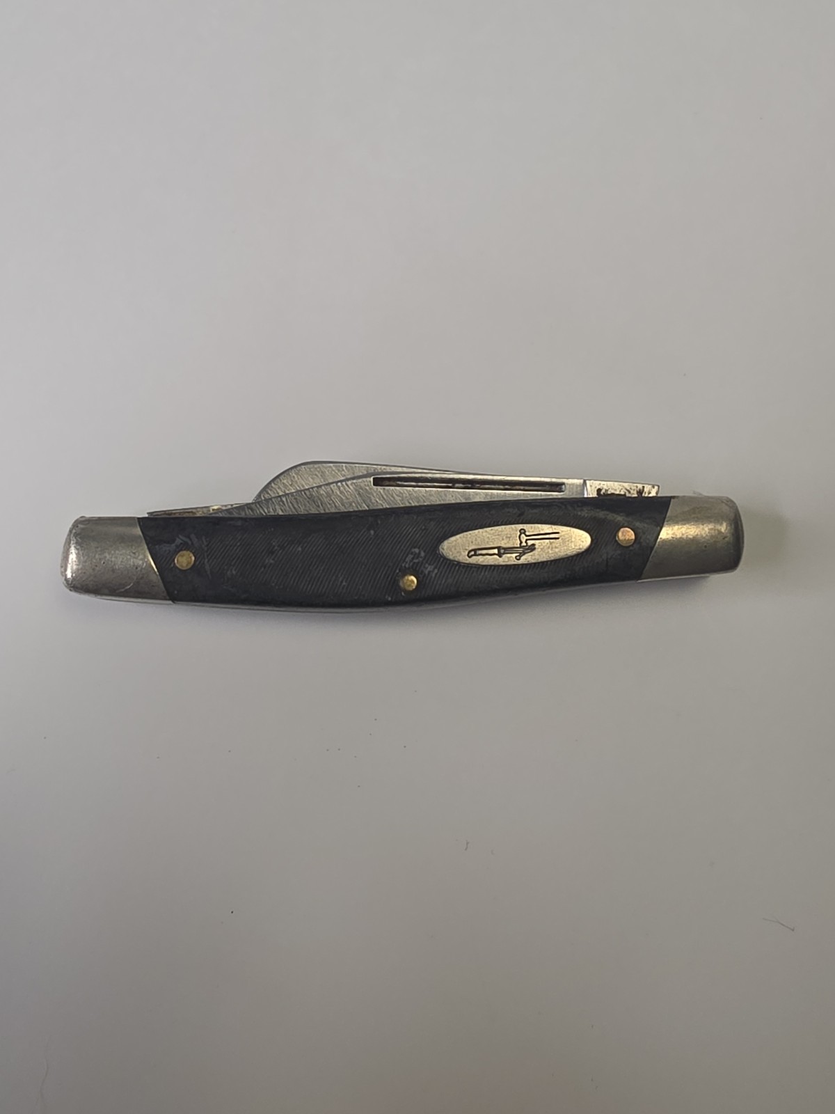 VINTAGE VERY EARLY NO PATTERN NUMBER BUCK MADE IN USA STOCKMAN KNIFE USED