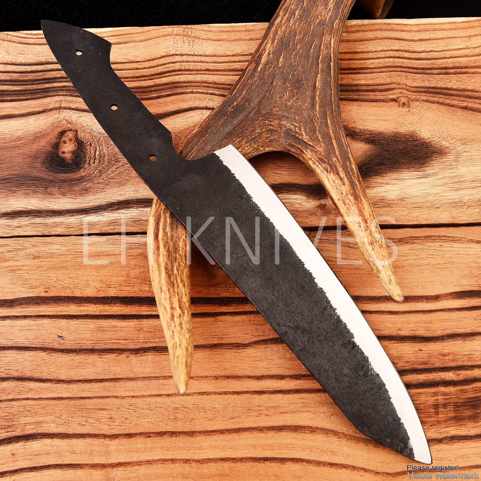 12“CUSTOM FORGED 1095 CARBON STEEL HUNTING/CAMPING CHEF BLANK BLADE KNIFE
