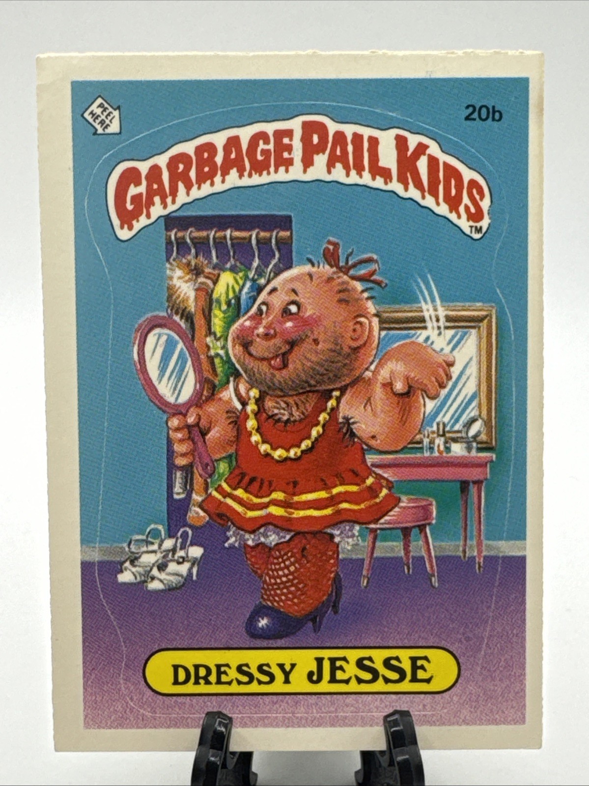 1985 Topps Garbage Pail Kids Card Series 1 OS1 Matte 20b Dressy Jesse GPK USA
