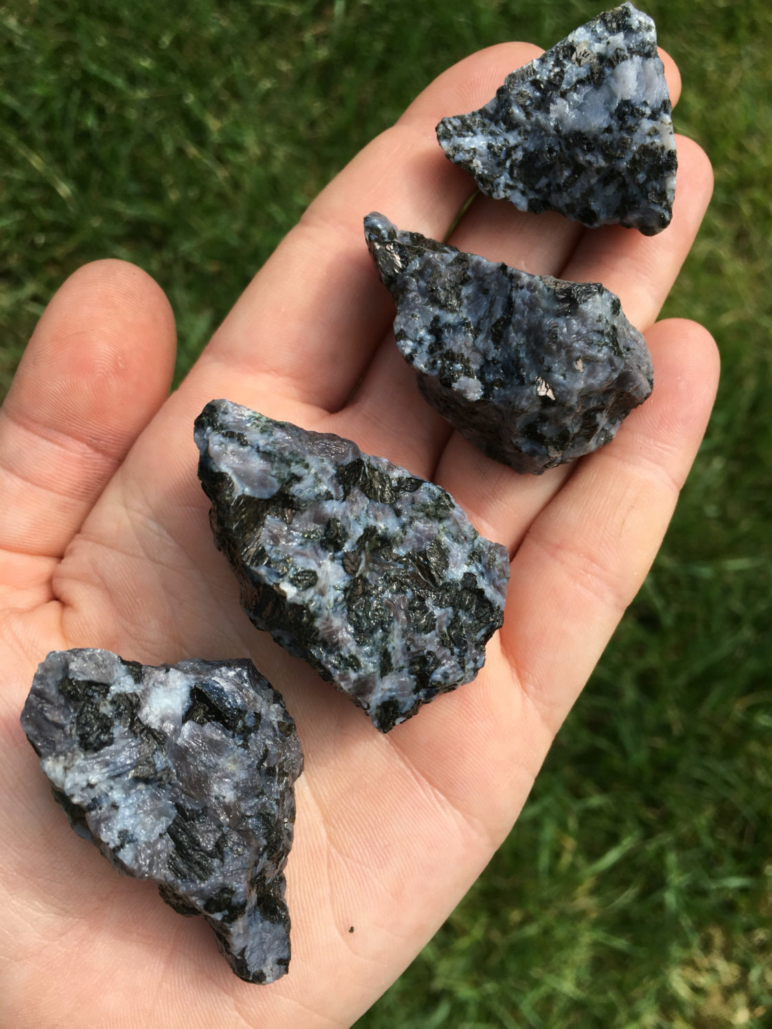 Raw Indigo Gabbro Stone, Mystic Merlinite, Natural Indigo Gabbro from Madagascar