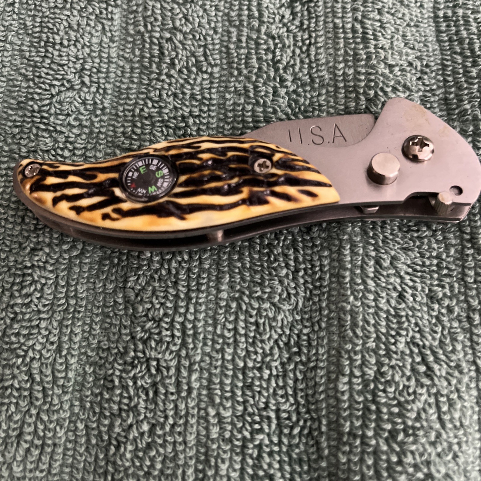 Manual Pocketknife Stainless Steel Handle & Blade, Frame Lock Drop Point, Clip