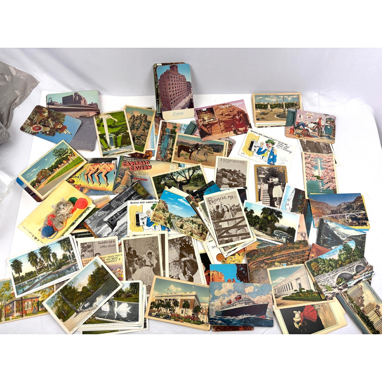 180+ Mixed Lot Vintage Postcards Locations 1900s–1970s Ephemera RPPC