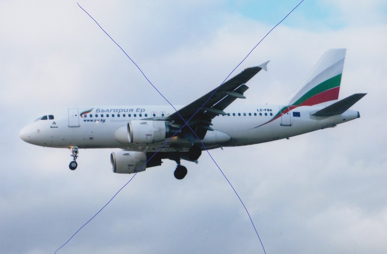 CIVIL AIRCRAFT PHOTO PLANE PHOTOGRAH BULGARIA AIR LZ-FBA PICTURE AIRBUS A319.
