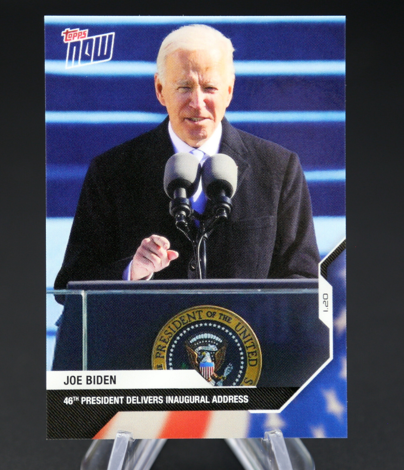 2020 Topps Now Election JOE BIDEN #15 46th President Inaugural 🇺🇸 PR /7,641