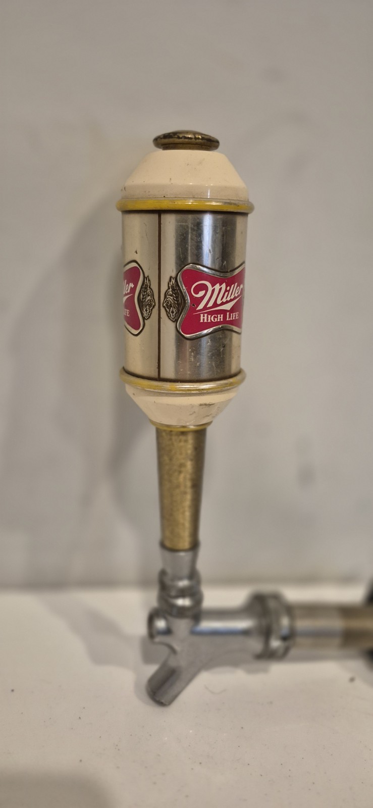 Miller High Life Branded Beer Tap Handle Milwaukee Bar Vintage Rare