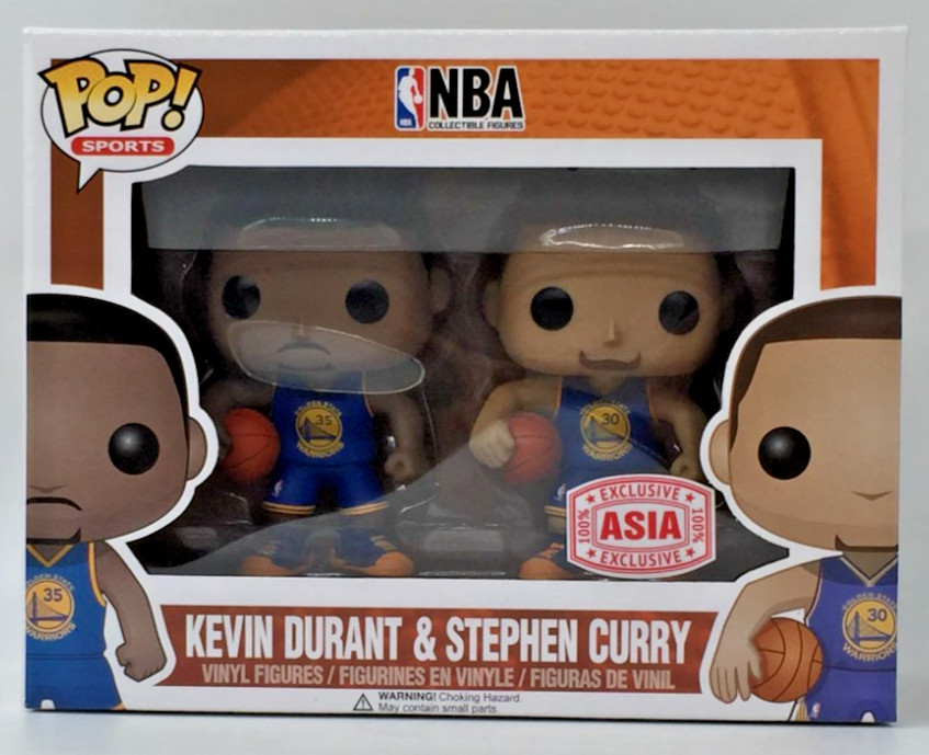 Funko Pop! NBA Kevin Durant & Stephen Curry Warriors 2-Pack Asia EX US Seller