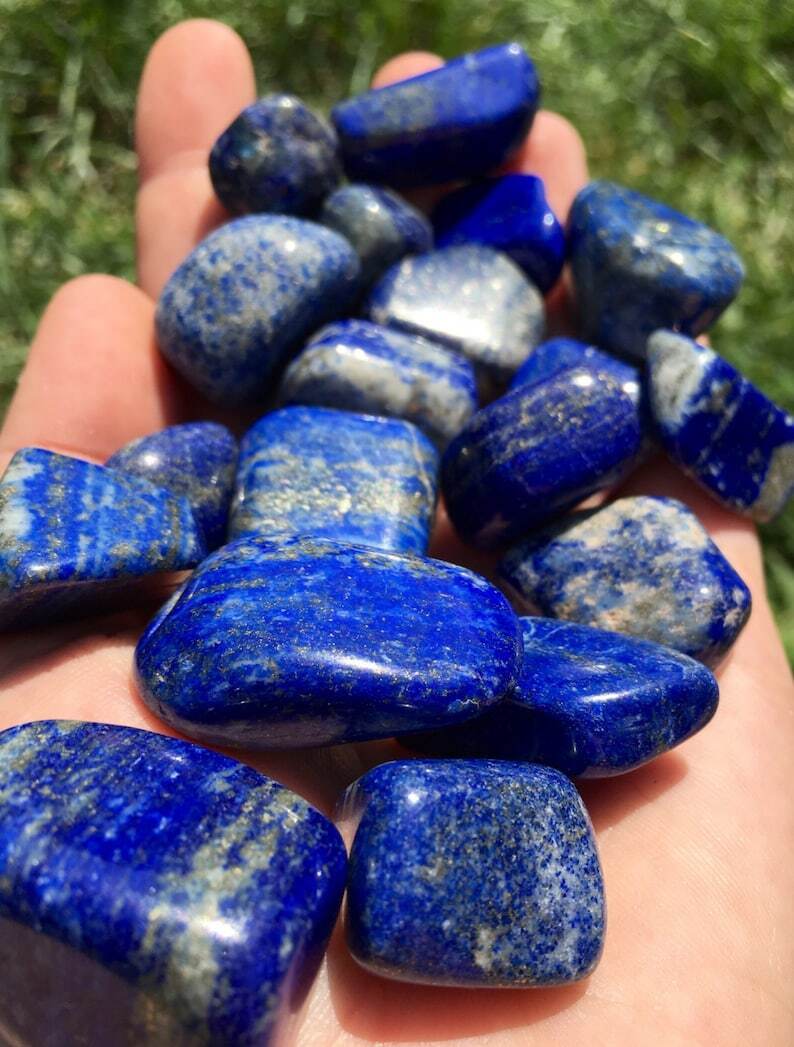 Lapis Lazuli Tumbled Stone – A Quality by New Moon Beginnings