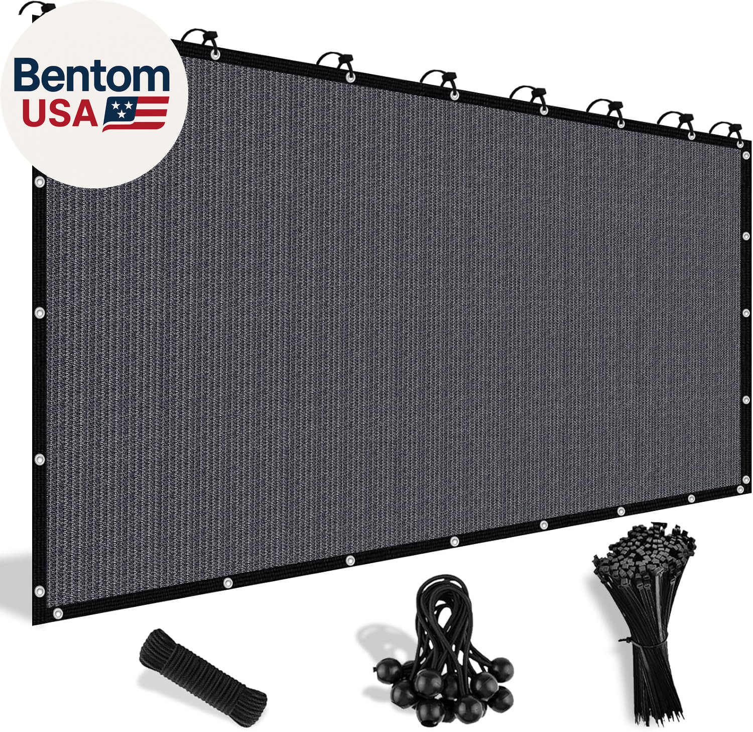 90% Sun Shade Cloth with Grommets, 6′ X 6′ Pergola Shade Cover Canopy, Mesh Tarp