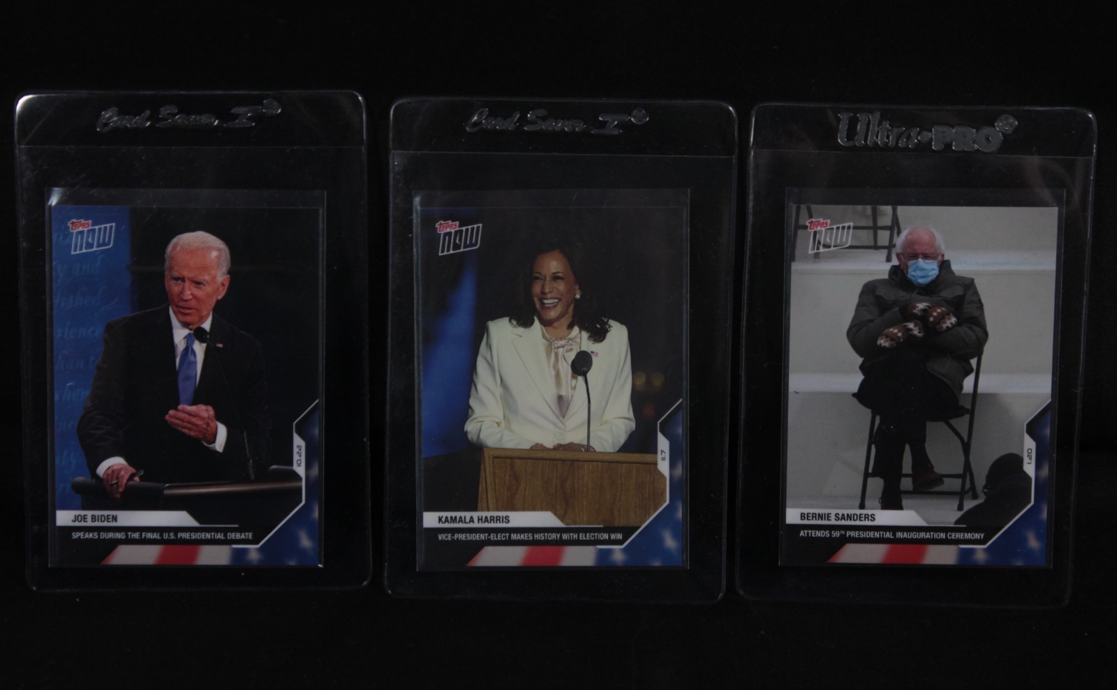 Topps Now Election 2020 COMPLETE SET (21 Cards) Trump Biden Pence Harris Sanders