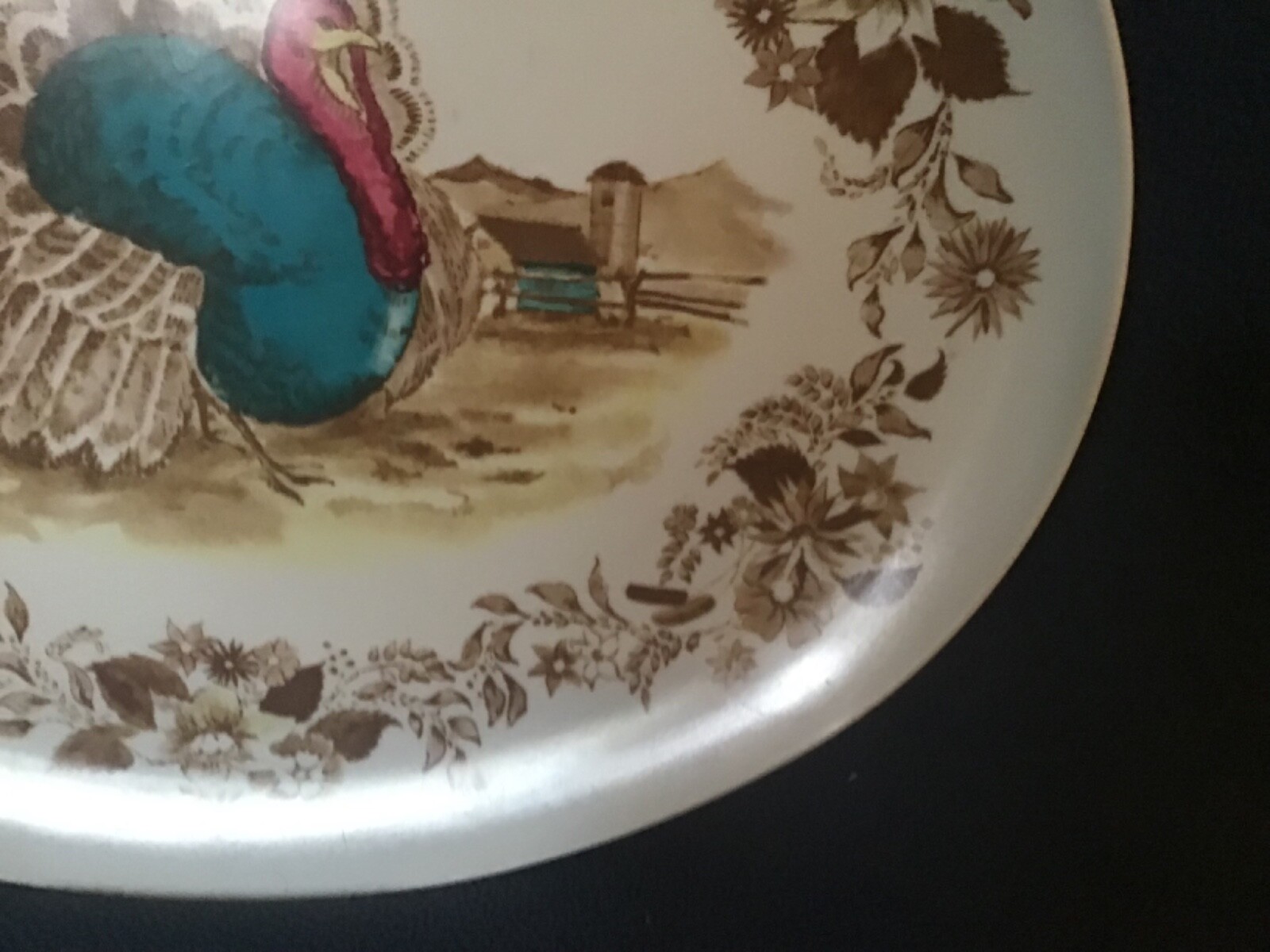 Large 16″ Royal Nottingham Melmac by Northern Turkey Platter Thanksgiving