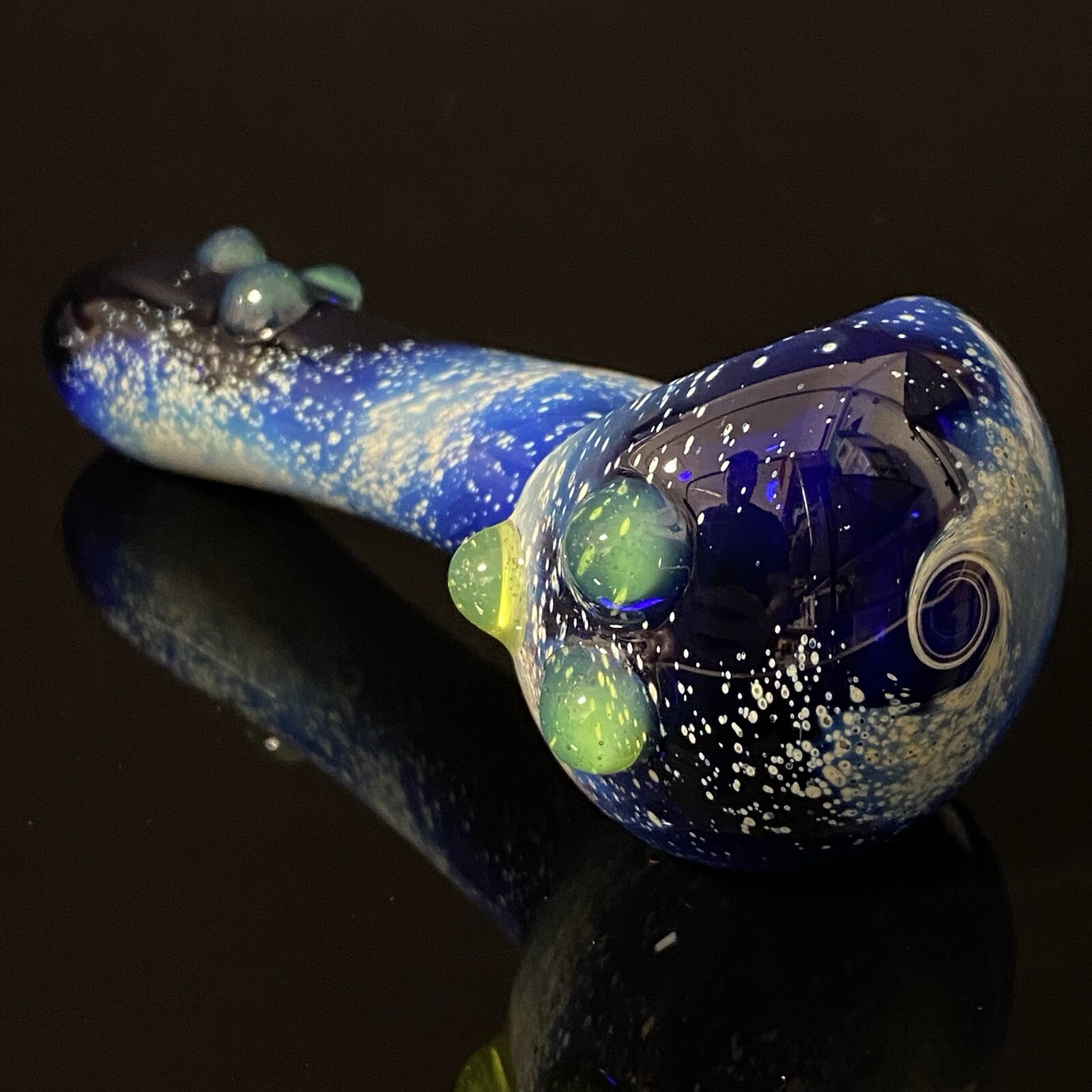 USA – 4.5” Galaxy Blue Space Pipe Hand Pipes Glass Tobacco
