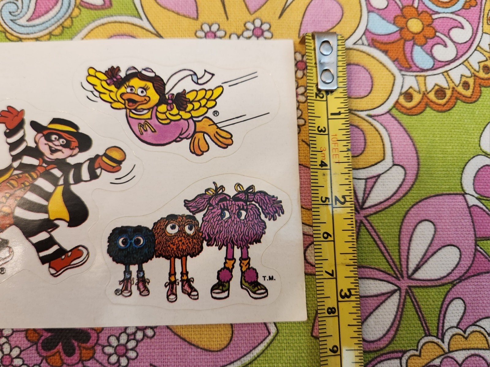 Vintage 1987 McDonald’s Sears Stickers Grimace Captain Crook Hamburglar Birdie