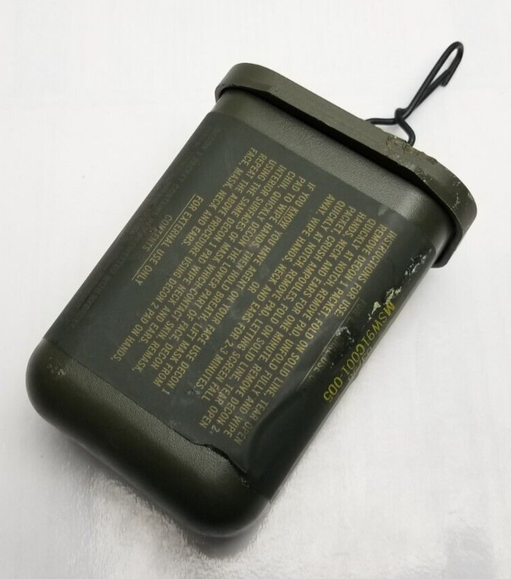 USGI Military Army Decontamination Kit M258A1 – Empty Plastic Storage Container