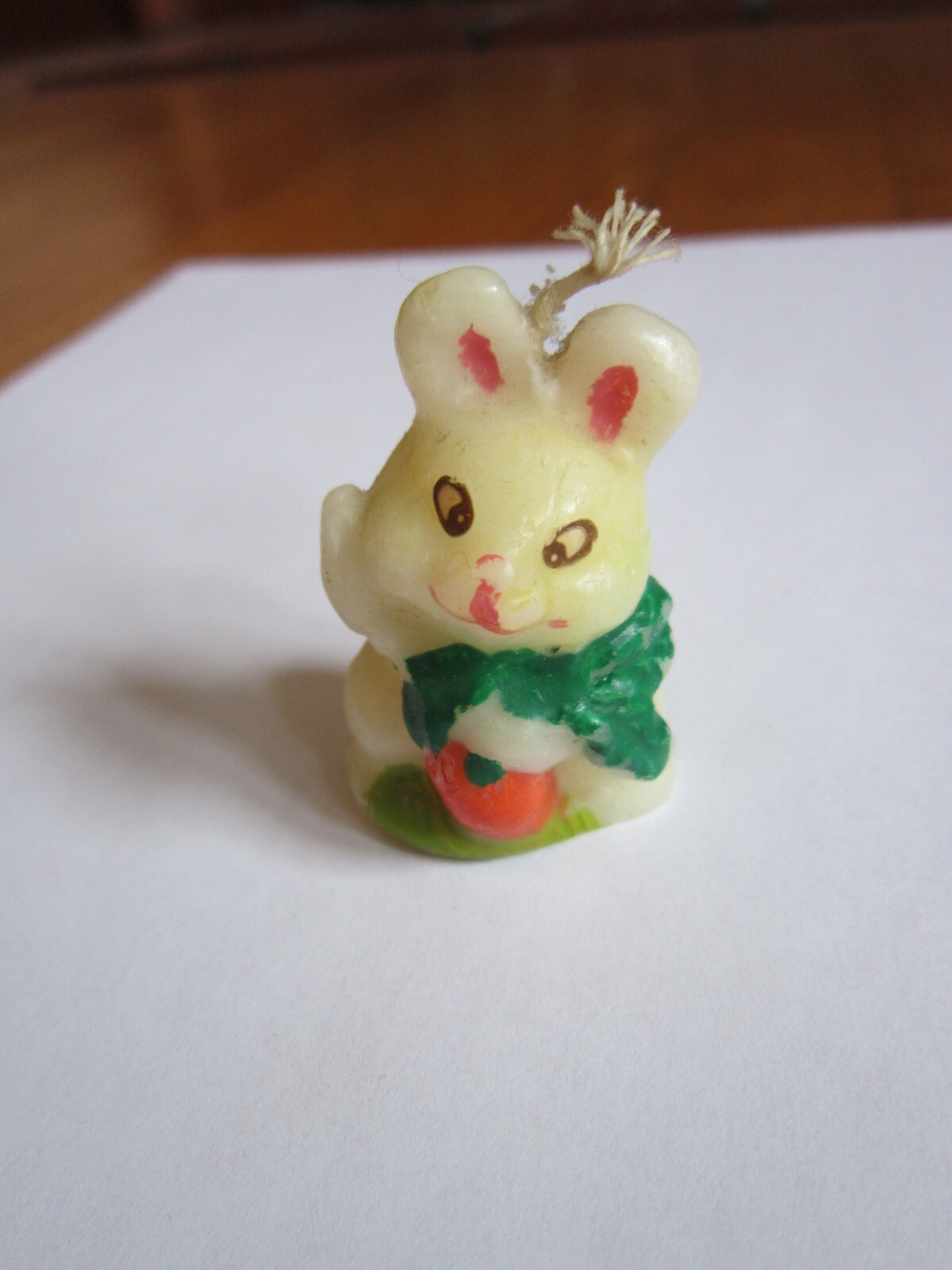 Tiny Easter Bunny Candle Rabbit Displayed not Burned 1.5″ Vintage Mini FREE SHIP