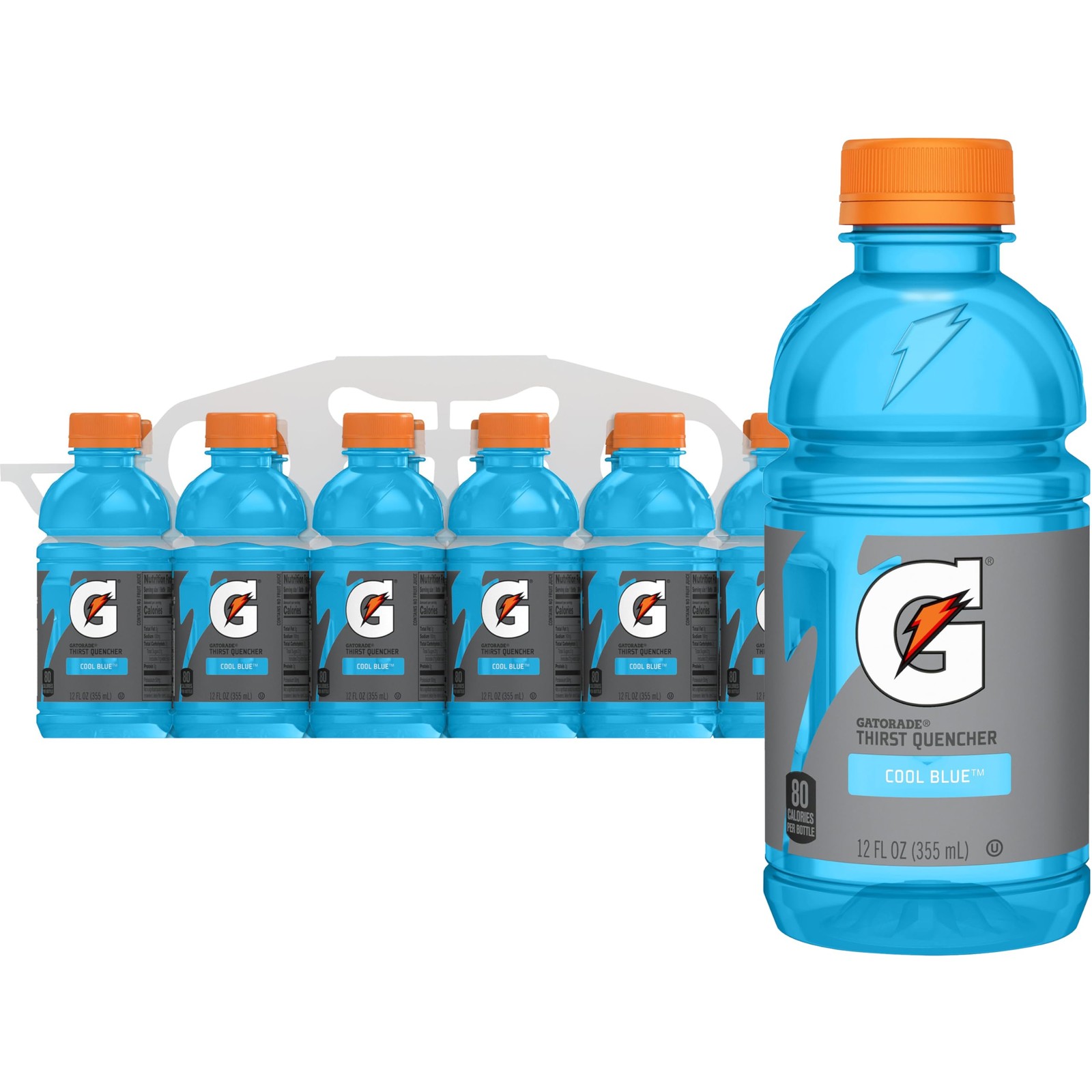 Gatorade Thirst Quencher, Cool Blue, 12 Fl Oz Pack of 12