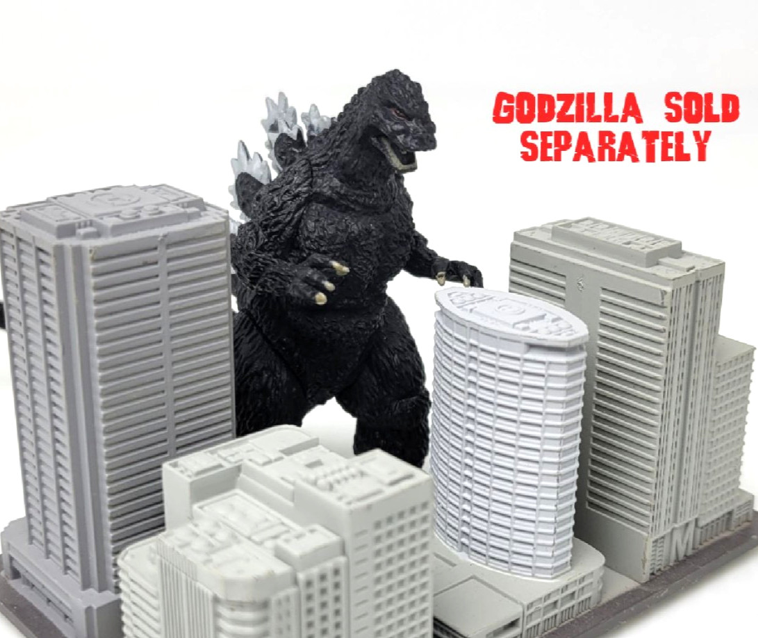 GEOCRAPER Medium-rise Set 3 Diorama Japan 2″ Mini Buildings Godzilla Gashapon