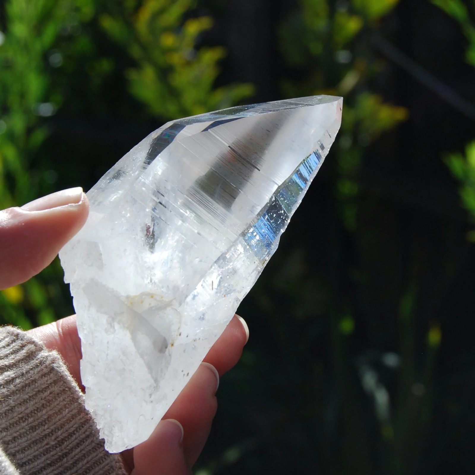 4.25in 227g Colombian Lemurian Seed Crystal Laser Receiver, Self Healed Optical