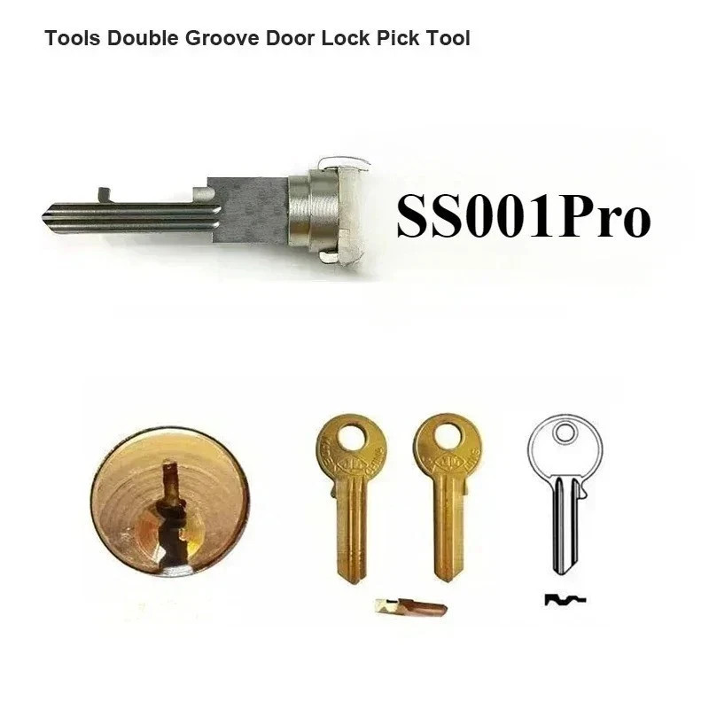 2-in-1 Stainless Steel Key Decoder Locksmith SS001 PRO Lock Repair Tools Kit 1PC