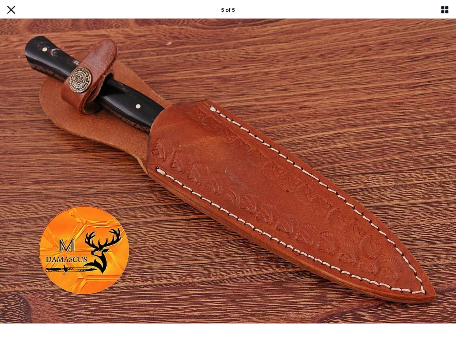 HAND FORGED DAMASCUS STEEL DAGGER THROWING BOOT KNIFE -1270