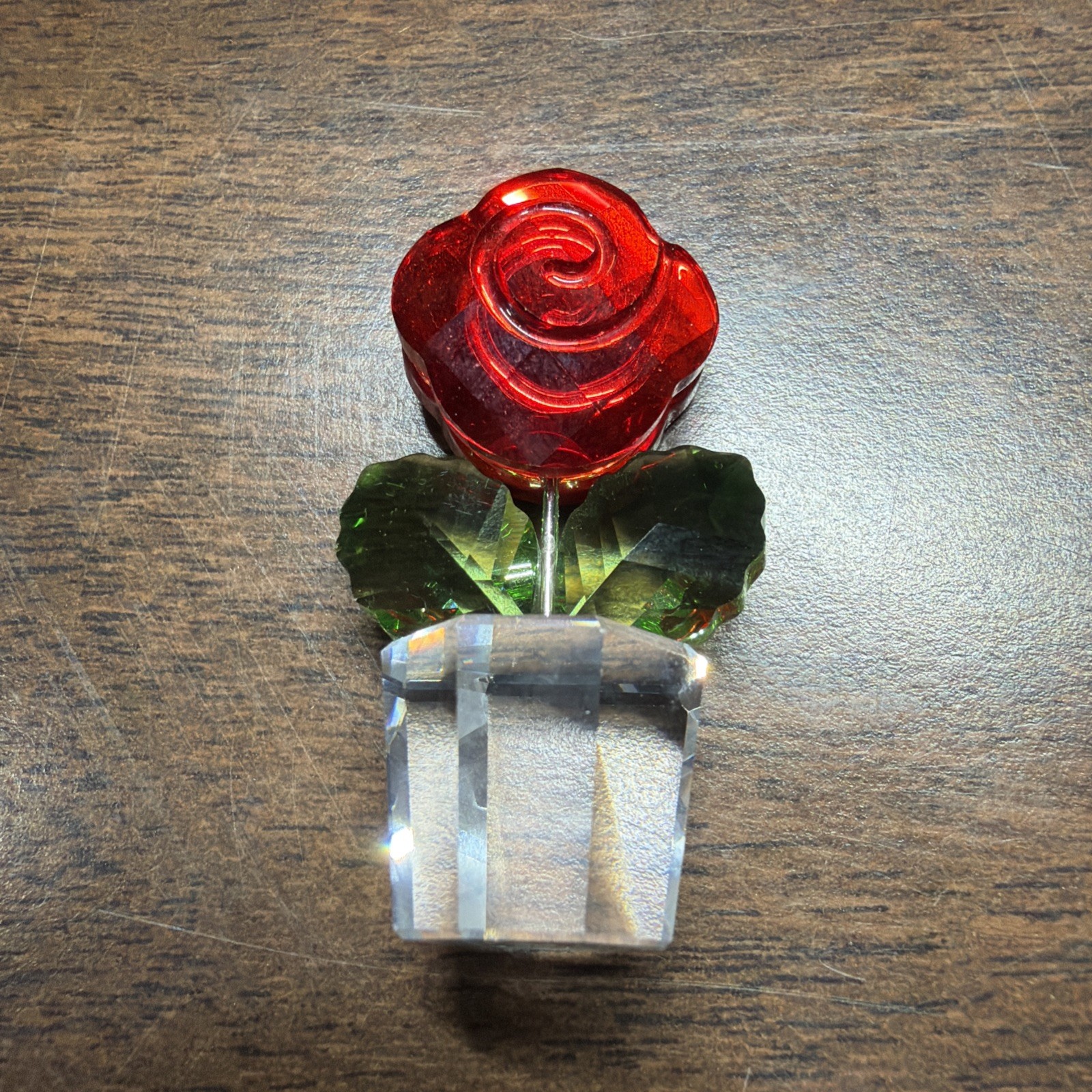 NIB Swarovski Happy Moments Happy Flowers RED ROSE #855890 Retired COA MINT 🌹
