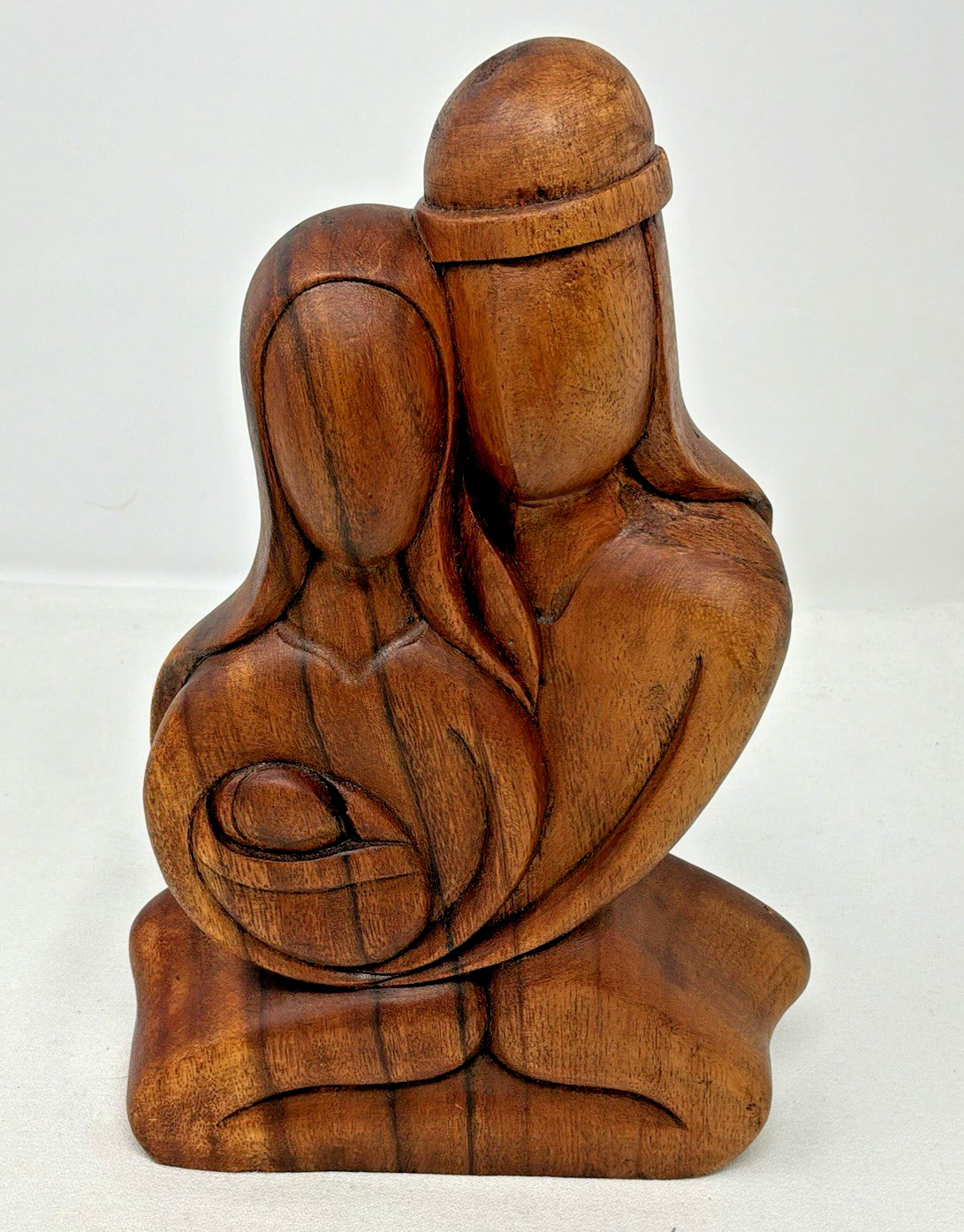 Serrv International HOLY FAMILY Handcarved Acacia Wood Figuirine Indonesian