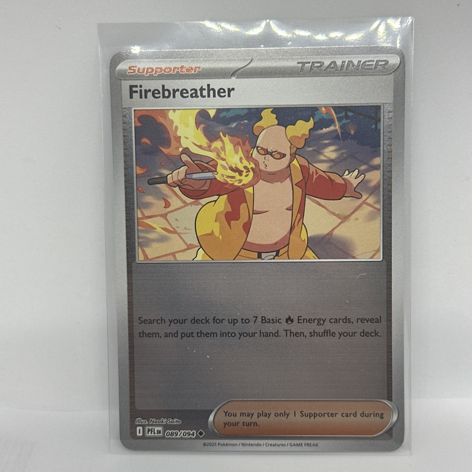 Firebreather 089/094 Uncommon Phantasmal Flames Pokemon Reverse Holo Near Mint