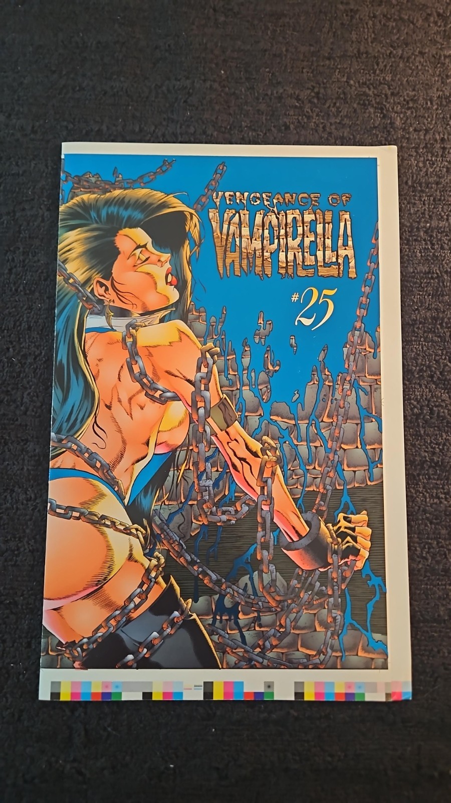 1996 HARRIS COMICS VAMPIRELLA ORIGINAL PRODUCTION COVER LOT RARE HTF FOIL SEXY
