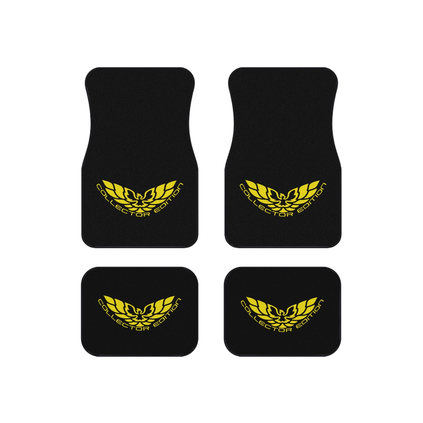 Black w Yellow Logo, Collectors Edition Firebird Trans Am, Set of 4 Mats ,Gift